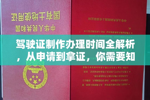 宜春驾驶证制作办理时间全解析，从申请到拿证，你需要知道的一切