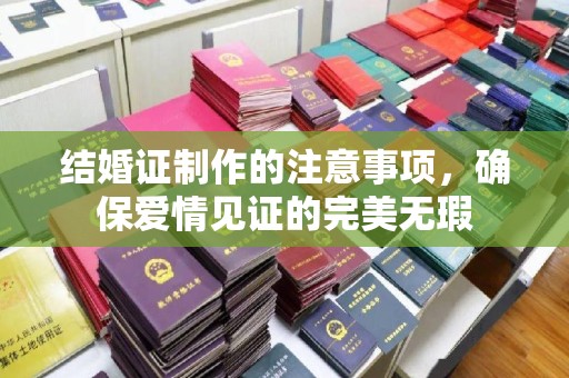 宜春结婚证制作的注意事项，确保爱情见证的完美无瑕