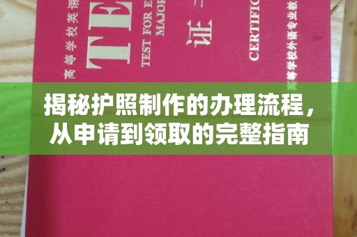 宜春揭秘护照制作的办理流程，从申请到领取的完整指南